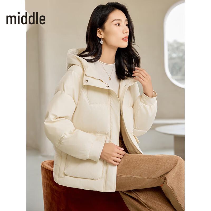 Women's Hooded Toggle Button Puffer Jacket