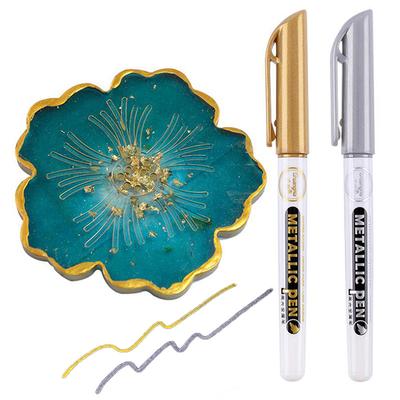 Металлические водонепроницаемые ручки для перманентной краски Diy из эпоксидной смолы, художественный маркер для рукоделия