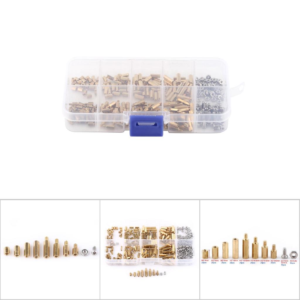 M2 Hex Column Male Female Standoff Screw Nuts Kit (Set C)