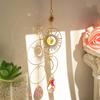 Moon Sun Catcher Crescent Moon Sun Pendant Rainbow Maker Prismatic Suncatcher Hanging Ornament for Home Indoor Window Garden