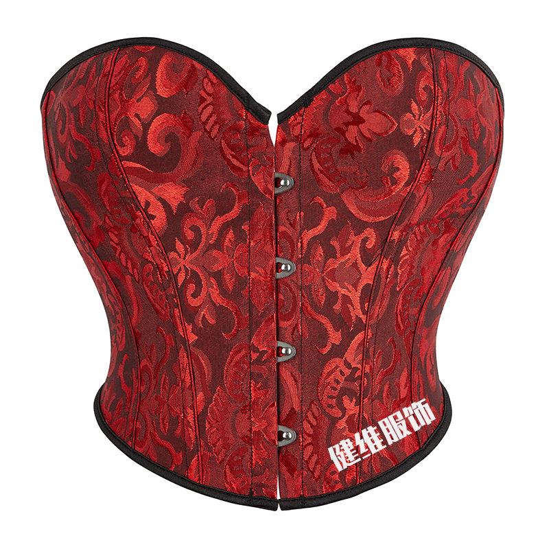 Винтажный корсетный кроп-топ «Рыбий скелет»: Кулиска, Утягивающая талия, Контроль живота, Без спины, Короткий боди-корсет с 4 крючками.