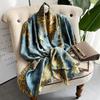 180*90cm Luxury Brand Ladies Spring Summer Long Silk Scarf Shawl Digital Painted Shawl Gogh Oil Painting Lady Foulard Bandanna