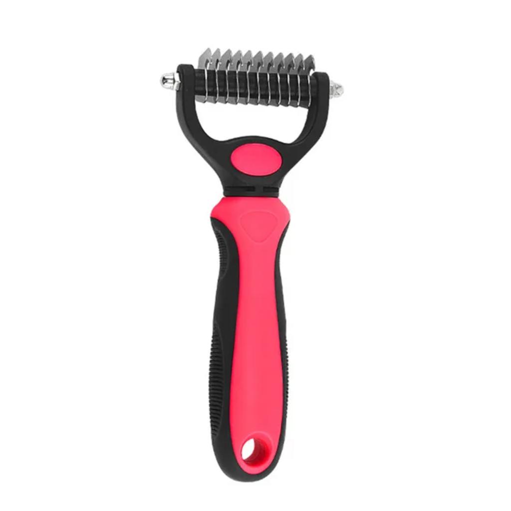 New Top-notch, premium deshedding brush for dogs, puppies, and cats - Effective hair remover and knot cutter for superior sheddi
