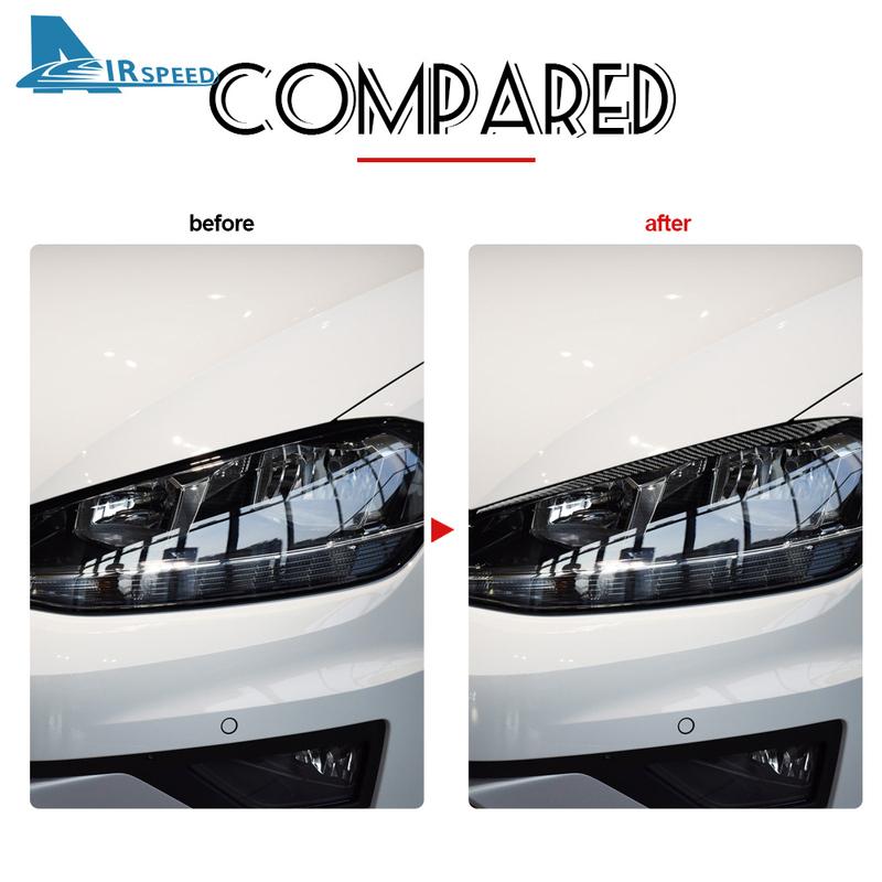Настоящее мягкое углеродное волокно для Volkswagen VW Golf 7 MK7 GTI 2013 2014 2015 2016 2017 Накладки на фары автомобиля Накладки на брови Стикер