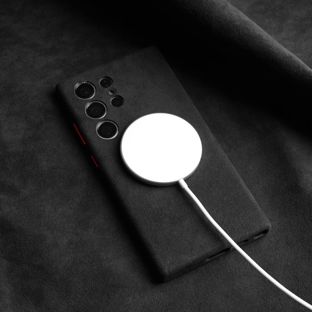 Магнитный чехол ALCANTARA для Samsung Galaxy S25 S24 Ultra 5G Роскошный Бизнес Суперкар Тот же Искусственная Кожа Чехлы для Телефонов