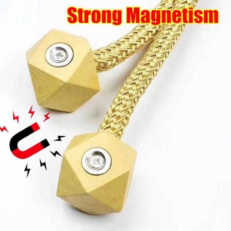 2 Pcs Curtain Tieback Multifaceted Ball Magnetic Curtains Buckle Tie Backs Shower Curtain Holder Wall Balls Home Room Accessorie