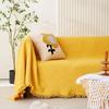 Сплошной цвет вафельный диван Полотенце Чехол для дивана Ткань Полный пакет Диван Одеяло для отдыха