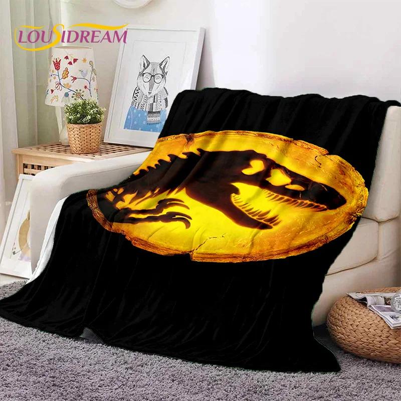 3D Мультяшное Одеяло из Мягкой Фланели с Динозаврами Парка Юрского периода для Кроватей, Спальни, Дивана, Пикника, Плед для Отдыха на Открытом Воздухе, Подарок