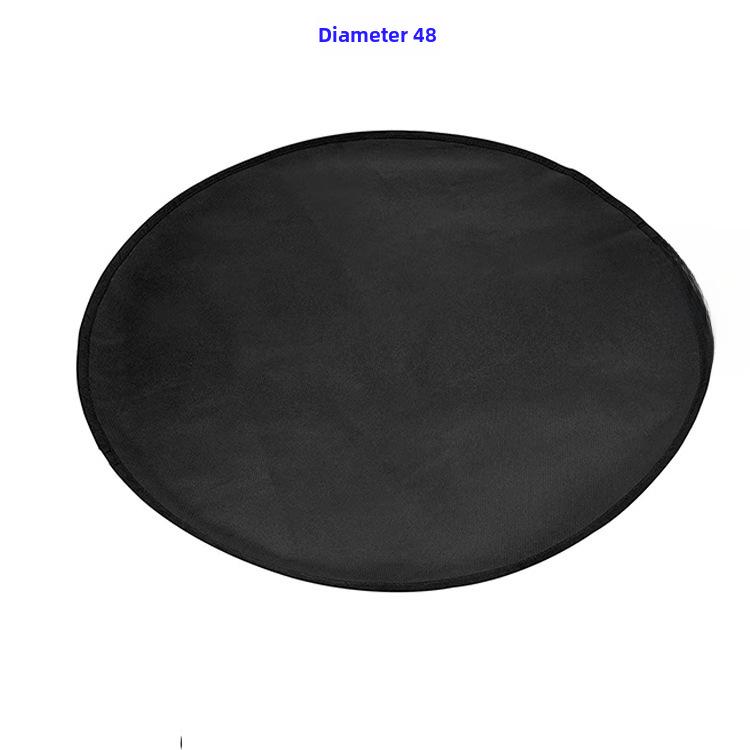 36" Черный Круглый Огнеупорный Коврик для Костра и Барбекю с Силиконовым Покрытием
