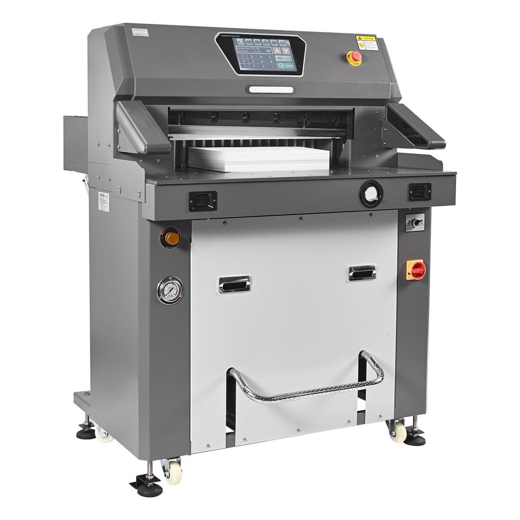 Electric Paper Cutter, Metal Hydraulic Paper Cutter Machine, 660 mm Cutting Width, 100 mm Cutting Thickness, Large Size Electric Guillotine Trimmer
