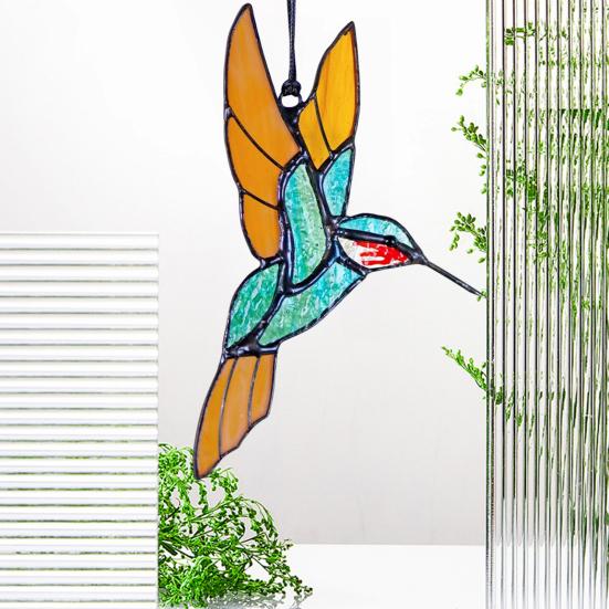 Акриловый колибри ловец солнца подвесное украшение для дома офис для внутреннего и наружного сада настенное искусство