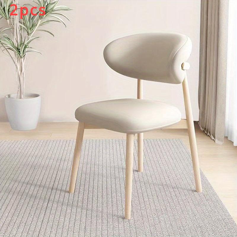 2 минималистичных обеденных стула в скандинавском стиле, со спинкой и сиденьем из пенополиуретана с эффектом памяти, подходят для современного дома или ресторана.