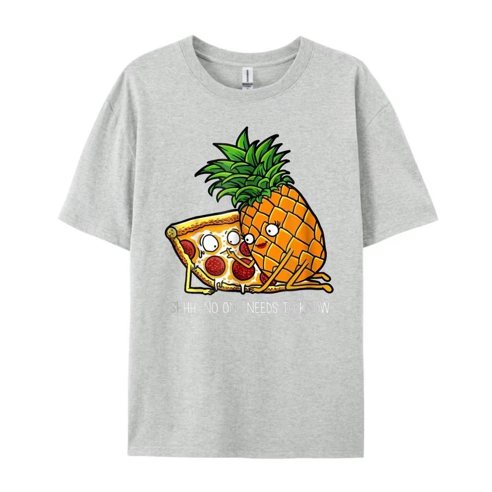 2026 New Pineapple Pizza Funny Pepperoni Pizzas Graphic Tshirt Men Women Humor Vintage Novelty Tshirts Mens Tee