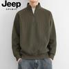 Мужской свитшот JEEP SPIRIT с воротником-стойкой на молнии до середины, длинными рукавами
