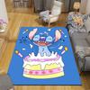 1Pc Stitch'S Birthday Celebration Rug Office Carpet Indoor Outdoor Doormat Nonslip Soft Comfortable Living Christmas Halloween Xmas Gift D924258