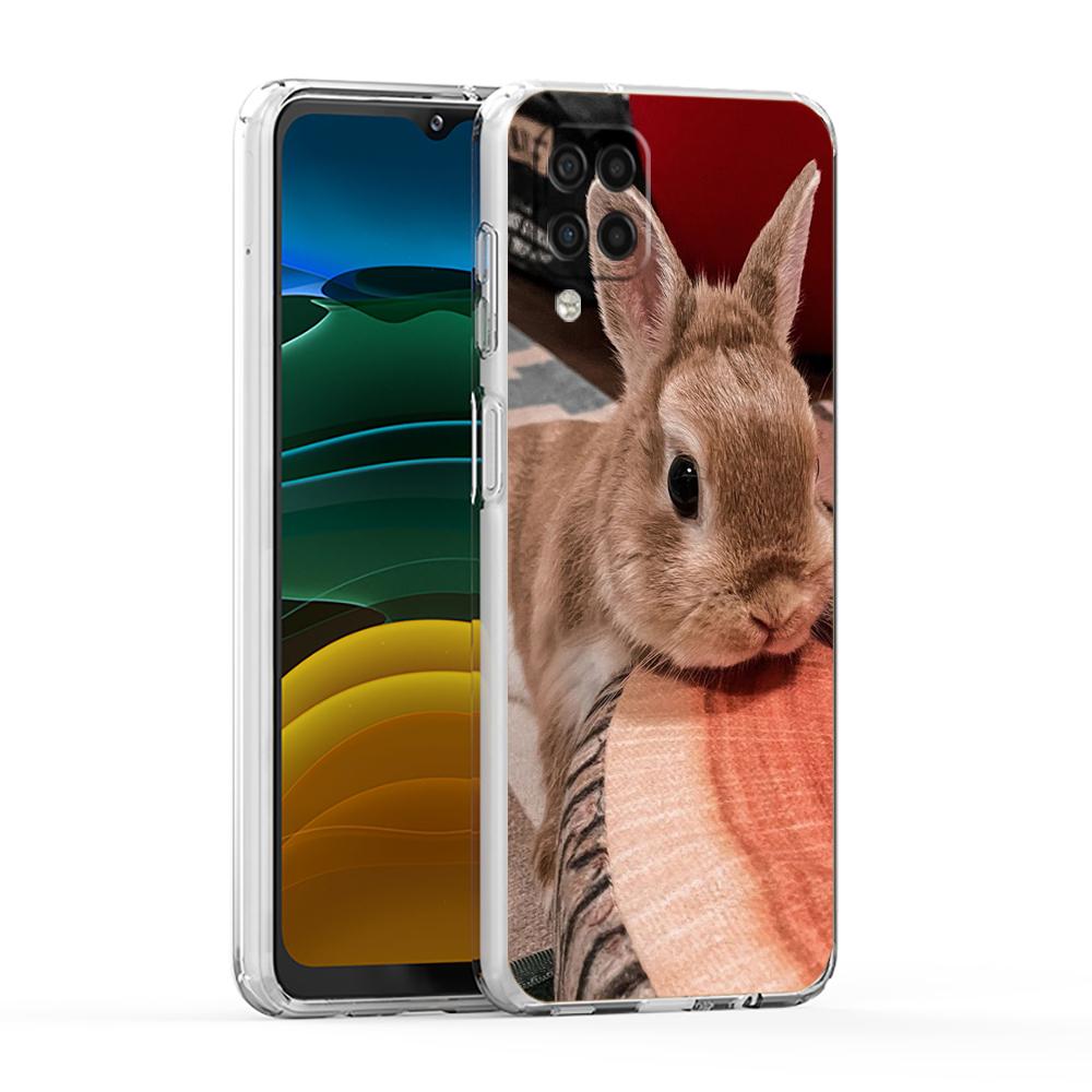 Милый Белый Заяц Чехол для Телефона Samsung A13 A33 A35 A55 A73 A53 A23 A51 A71 A21S A31 A41 A05s A03S A15 A25 5G