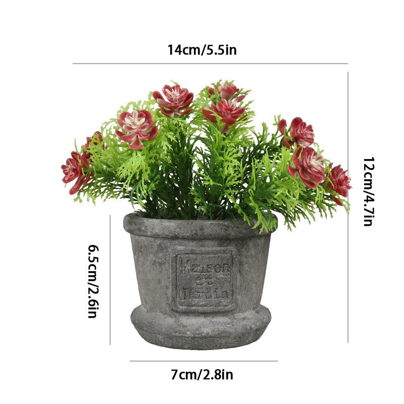 1PC Artificial Bonsai Table Ornaments Flowers Potted Fake Plants Alphabet Pots Desktop Decoration