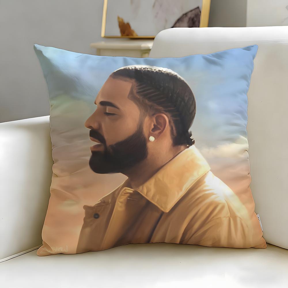 popular singer Drake Cushion Cover Soft EasyWash Pillow Case Versatile for Couch Bed Travel and Office
