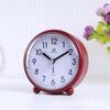 Аналоговый будильник 4 дюйма, супер тихие, не тикающие, маленькие часы, ночник, работающий от батареек, простой, для спальни, стола
