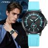 Men's Silicone Strap Watches Original Styles Mans Quartz Wristwatches Top Brand Male Calendar Weekly Sports Gifts Clock