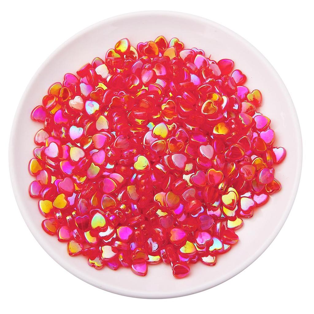 100 шт. AB цвет пятиконечная звезда в форме сердца акриловые свободные бусины-разделители для изготовления ювелирных изделий