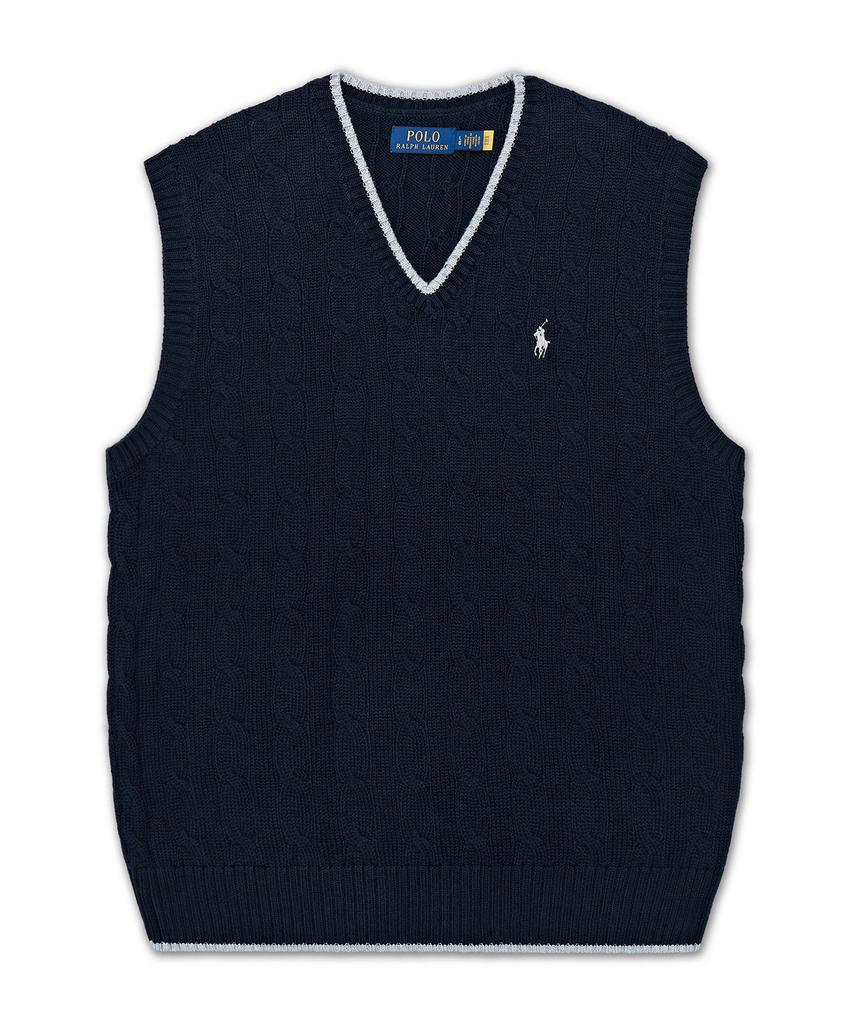 POLO RALPH LAUREN Cable Knit Cotton Sweater Vest - Multicolor