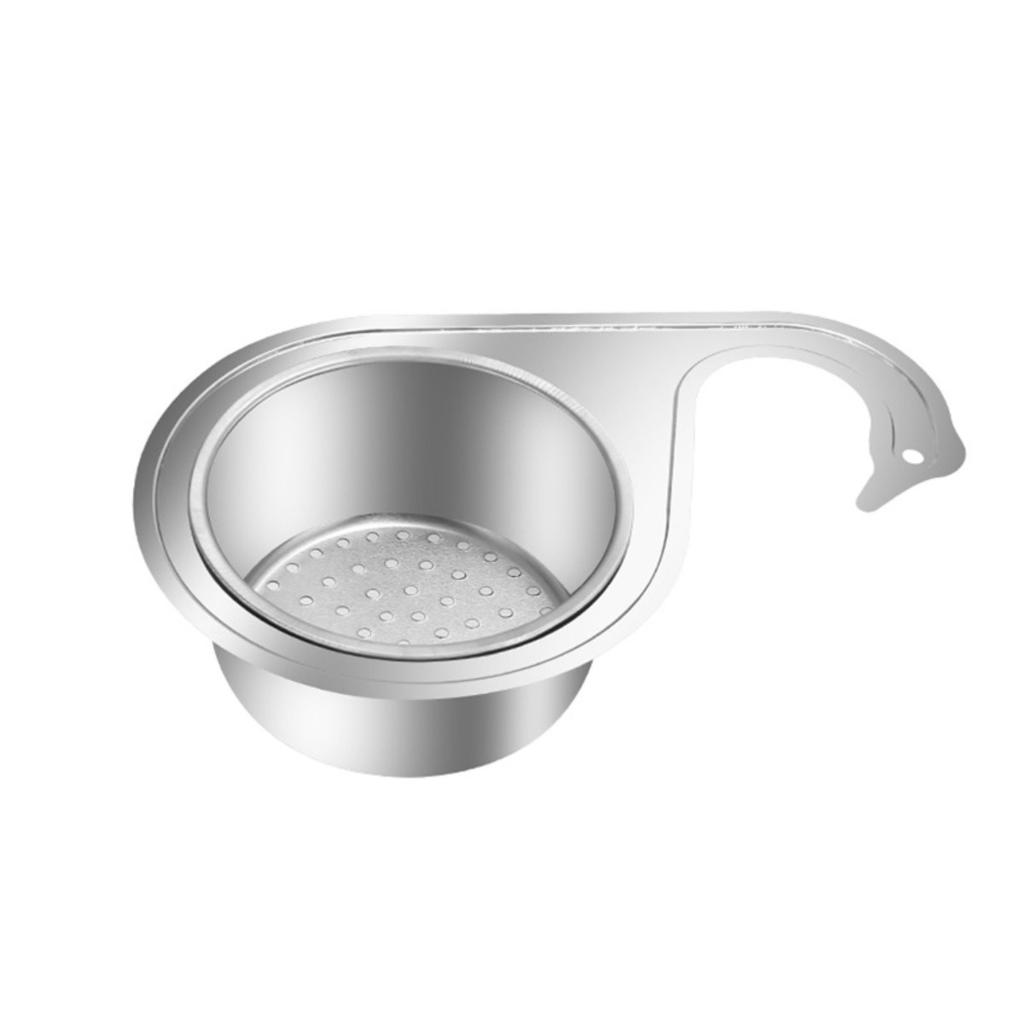 Stainless Steel Swan Drain Basket, Household Kitchen Hanging Drain Rack, Dry Wet Separation Storage Rack, Sink Filter Rack