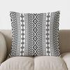 Bohemian Black And White Geometric Double-Sided Printed Pillow Cover Short Plush Suitable Living Rooms Sofas Throw Cushion Cover