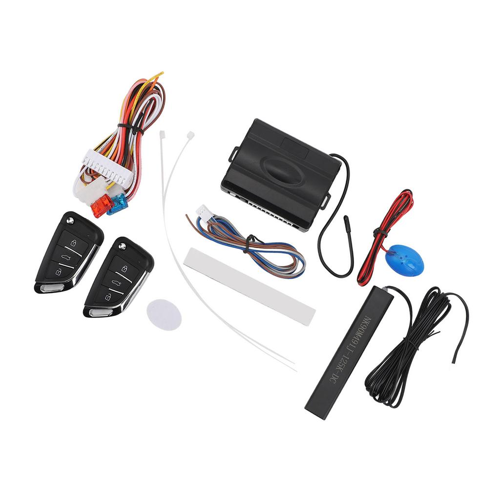 Keyless Entry Car Alarm System Push Button Remote Start System Kit for Fuel Vehicle DC12V