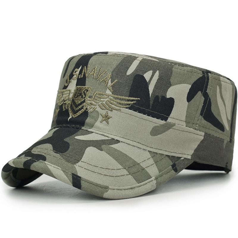 Мужская камуфляжная плоская кепка в корейском стиле - модная повседневная кепка-утконос на весну/осень