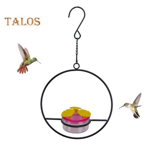Подвесная кормушка для колибри для улицы, круглая кормушка для птиц в форме сердца с 3 отверстиями для кормления, защищенная от муравьев и пчел, кормушка для колибри для крыльца, патио