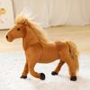 Cartoon Simulation Pony Black Horse Doll Plush Toy White Horse Doll Children'S Rag Doll Boy Birthday Gift