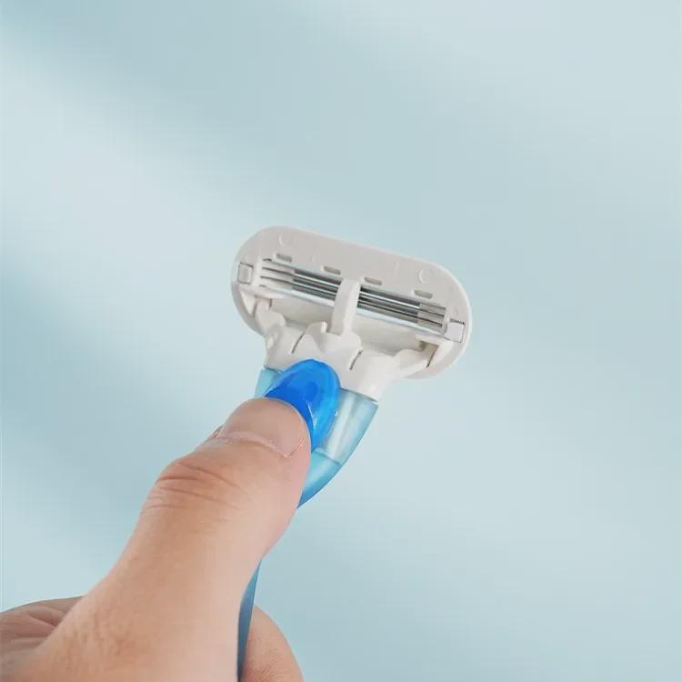 Женская трехслойная бритвенная ручка для бритья подмышек и волос на ногах