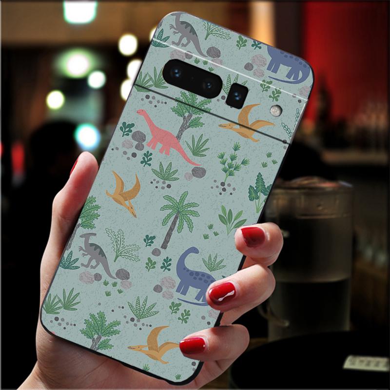 Cute Dinosaur Baby Phone Case For Google Pixel 10 Pro 9 Pro XL 9A 8 7 6 Pro Pixel 8A 7A 6A Pixel 8 7 6 5