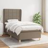 3128497 vidaXL Divan Bed with Mattress Taupe 90x200 Cm Fabric