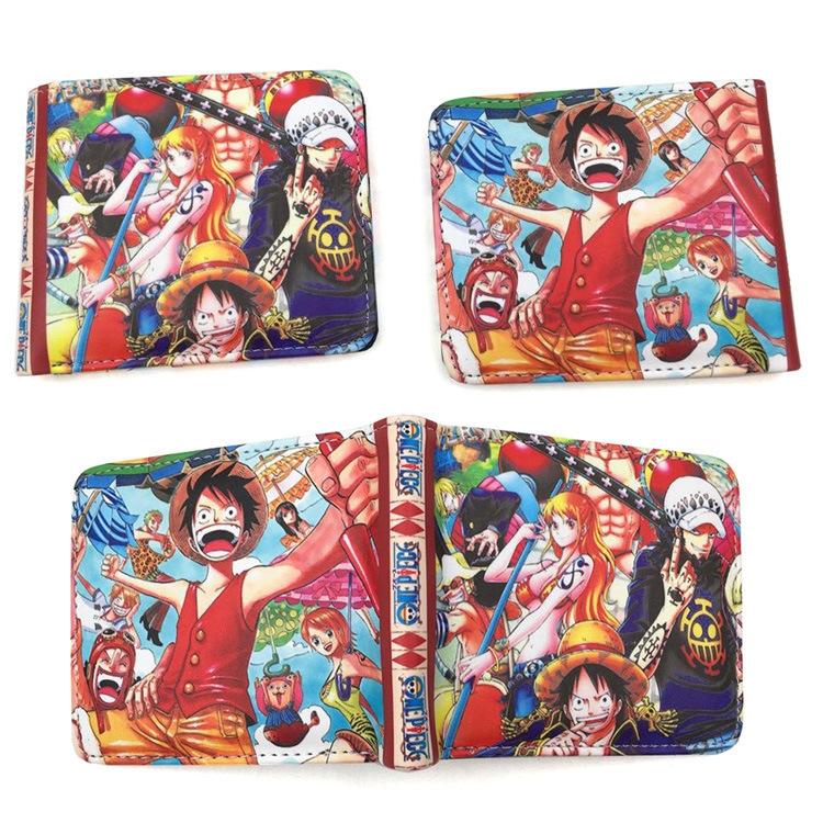 Аниме One Piece Кошелек из ПУ для Женщин Мужчин Мультяшные Фигурки Зоро Луффи Эйса Кошелек Складывающийся Держатель для Карт Детский Взрослый Игрушка Подарок
