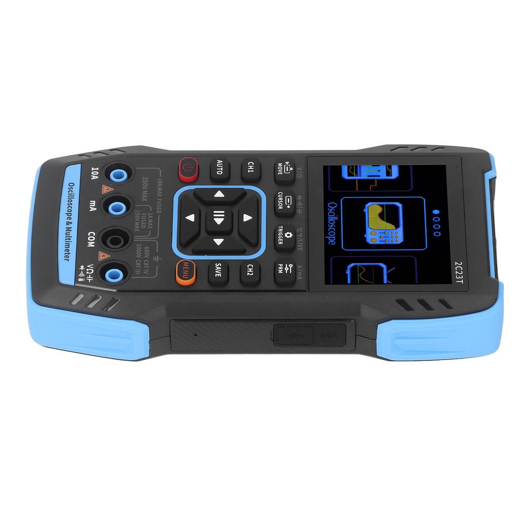 Осциллограф-мультиметр, генератор сигналов, 3 в 1, двухканальный, 2,8-дюймовый HD ЖК-цифровой дисплей