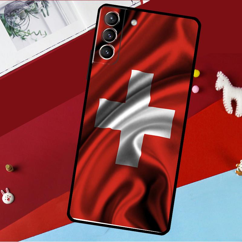 Швейцария Швейцарский флаг Чехол Для Samsung Galaxy S26 S25 S23 S22 S20 S24 Ultra S9 S10 Plus S21 FE S25 FE Чехол для телефона
