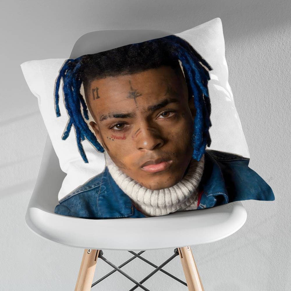 Наволочка квадратная для подушки с изображением рэпера XXXTentacion, для автомобиля, дома, спальни, декор, подарок на день рождения