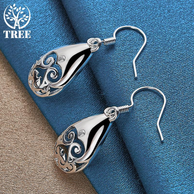 925 Sterling Silver Grimace Water Droplets Drop Earring Jewelry