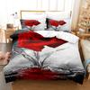 Passionate Red Roses Bedding Set Romantic 3D Printed Luxurious Soft Skin-Friendly Duvet Cover Birthday Gift Bedroom Decoration
