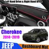 Противоскользящий коврик для Cherokee KL 2014-2019, чехол для приборной панели, солнцезащитный козырек, защита автомобильных аксессуаров