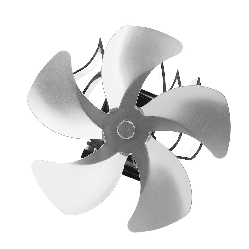 5-лопастной вентилятор для печи с подогревом, бесшумный настенный вентилятор для камина из алюминиевого сплава