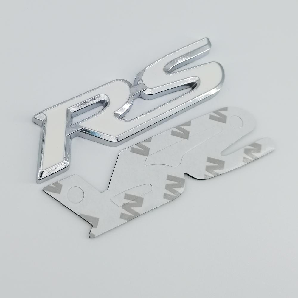 3D Metal Logo RS Emblem Letters Car Front Grille Badge Rear Trunk Sticker For Honda Civic City Fit Shuttle Jazz Car Acceessories