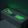Funny Restroom Signage Stickers Glow in The Dark Toilet Sticker, Finger And Remind to Flush Home Signs Design, Waterproof PVC Fluorescent Decal