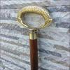 Antique Style Victorian Brass Handle Cane Wooden Walking Stick Vintage Gift Men