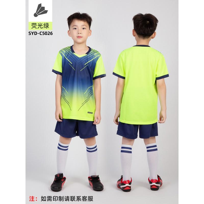 Kids Badminton Shirt Set Boys Girls Custom Print Training Competition Sports Jersey