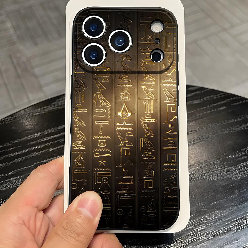 Древнеегипетский иероглифический чехол для телефона для iPhone 17 Pro Max 16 15 14 Pro Max 13 11 X Xs Xr 8 7Plus Силиконовый чехол