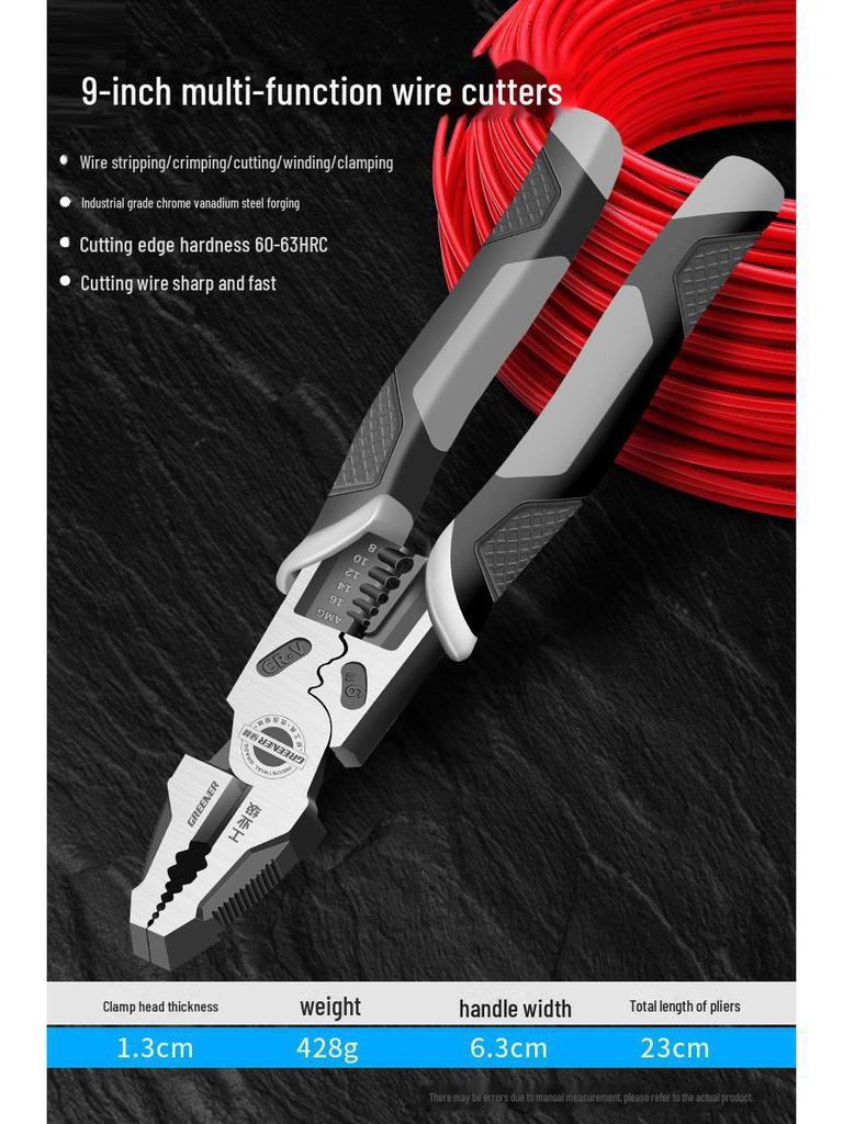Green Forest Industrial Electrician Pliers & Wire Cutter/Stripper