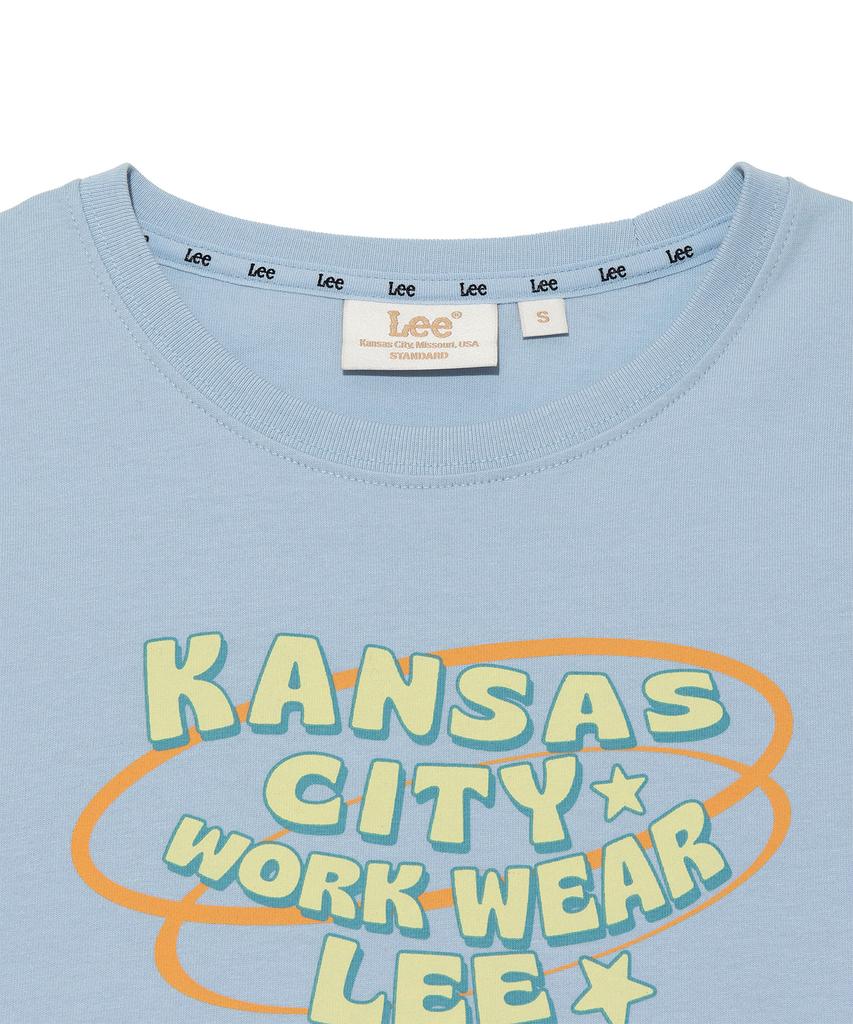 LEE Женская рабочая футболка Lee Kansas City Светло-синяя